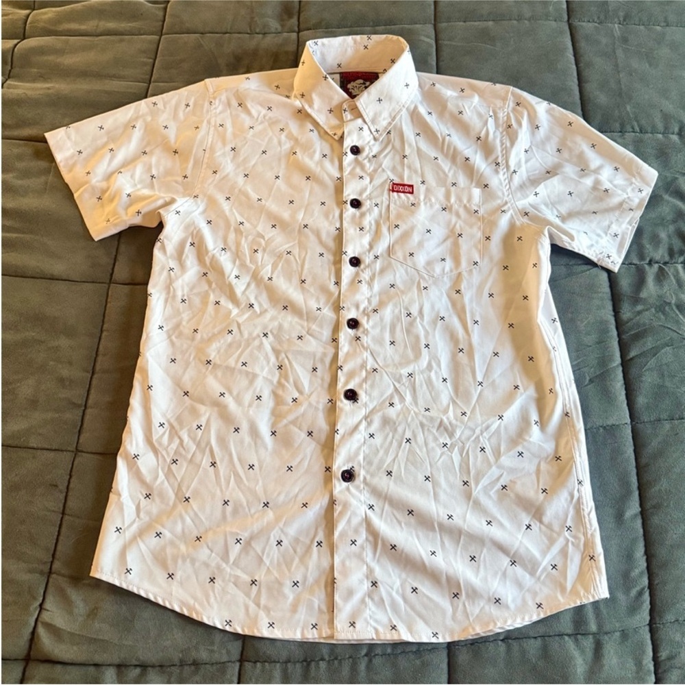DIXXON Flannel Co. White Patterned Party Shirt RARE 💎